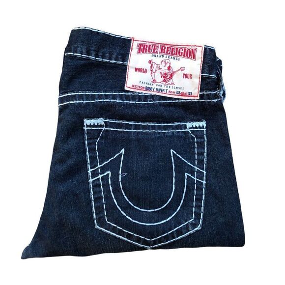 True Religion Jeans Size 38 BOBBY SUPER T Blue - Picture 1 of 8